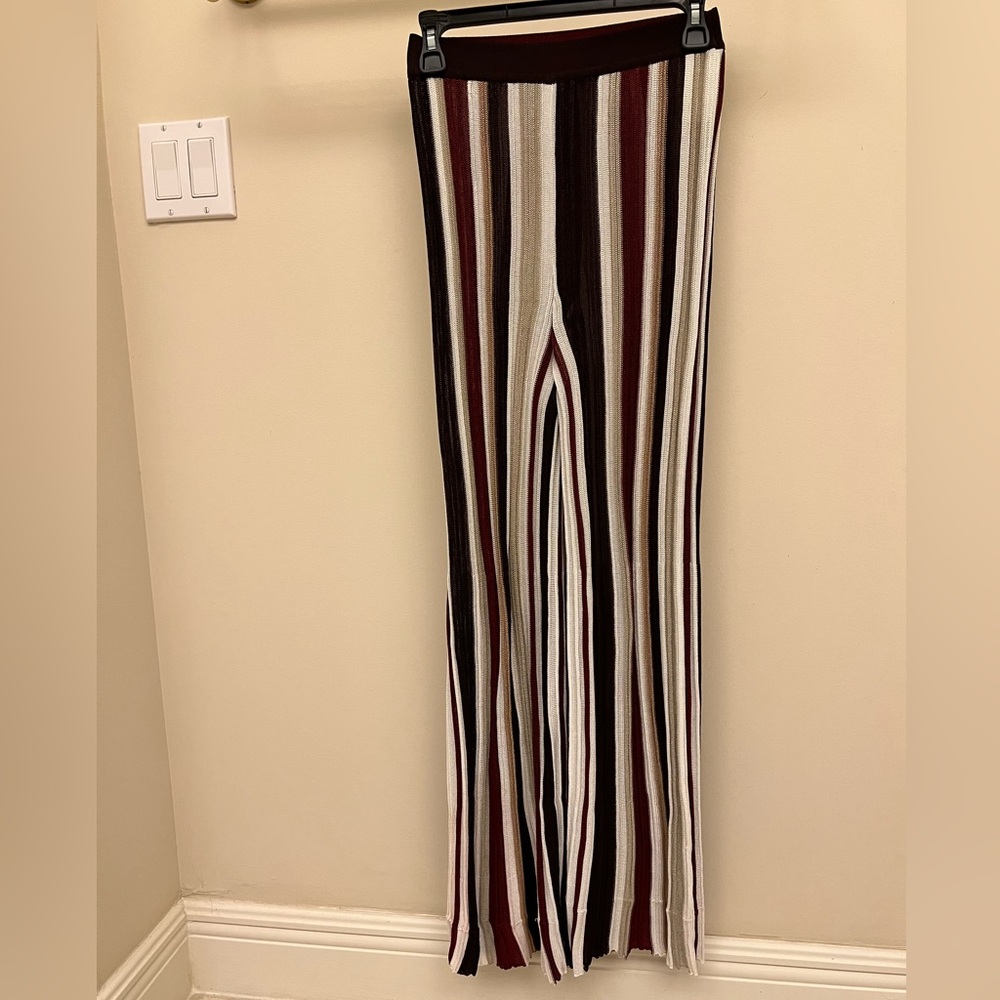 Missoni stripped wide leg pants elastic waist ITA 36 XS 0 2